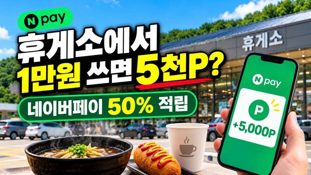 2026 추석 네이버페이 휴게소 50% 적립｜1만원 쓰면 5천원, 대상 9곳