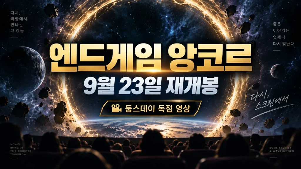 어벤져스 엔드게임 앙코르 9월 23일 재개봉｜둠스데이 독점 영상·특별관·예매 정리